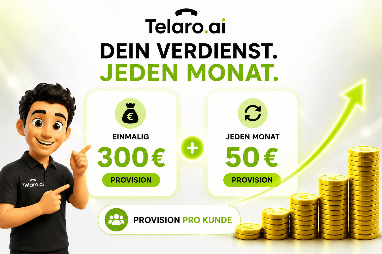 Telaro Reseller Provision 300 Euro einmalig und 50 Euro monatlich